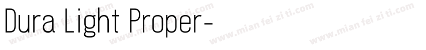 Dura Light Proper字体转换
